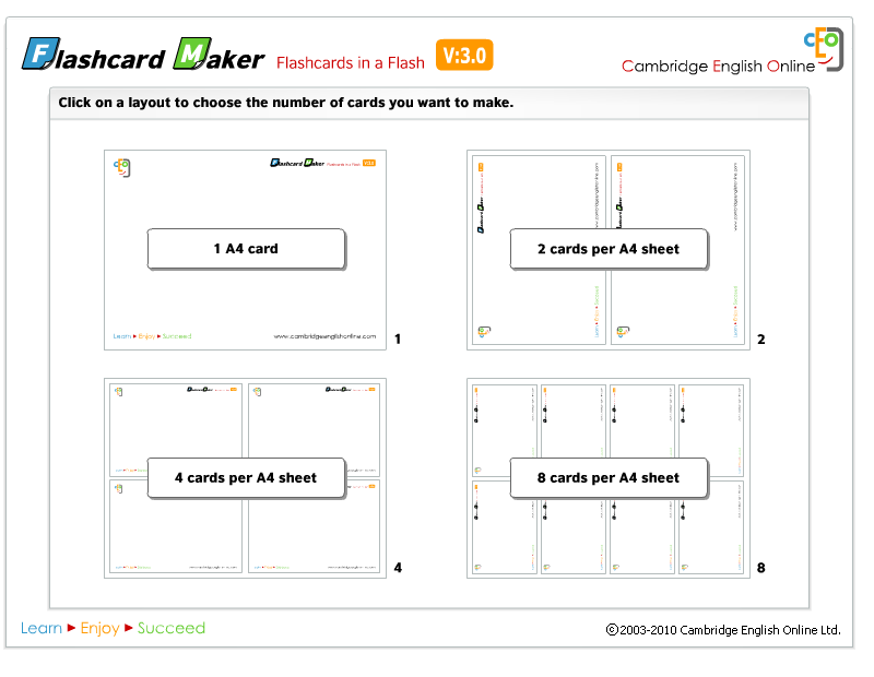 flashcard maker - návod k použití